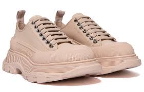 Alexander McQueen Tread Slick Low Lace Up Peach