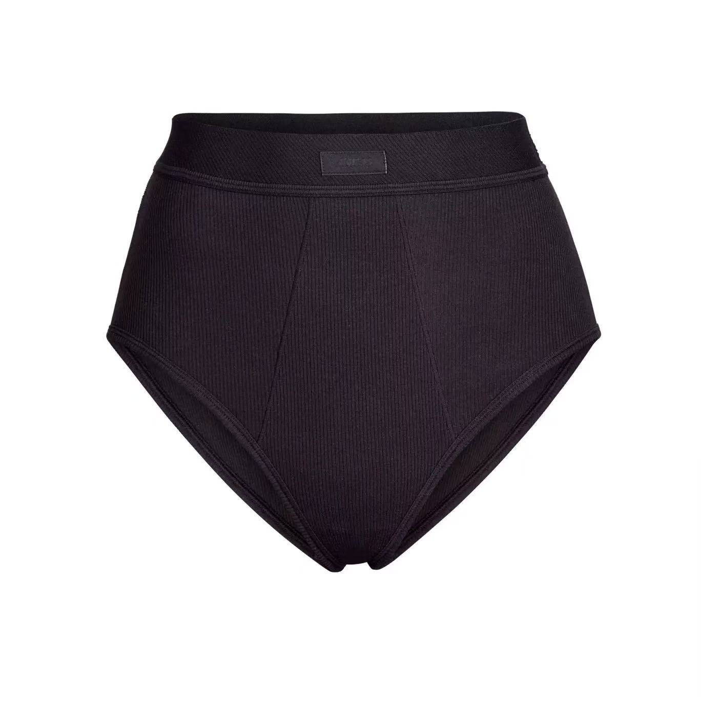 Skims Black Cotton 2.0 Rib Briefs