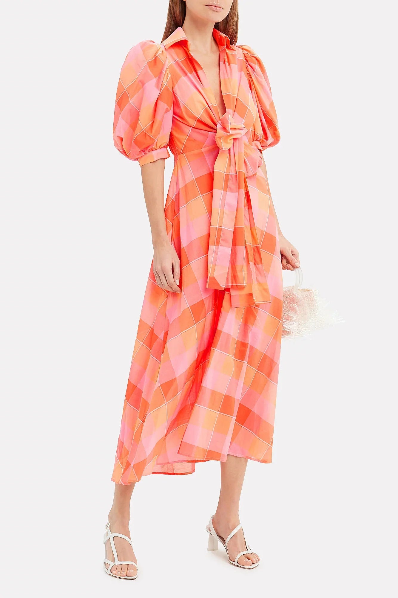 Brigette Optic White Leather Sandals