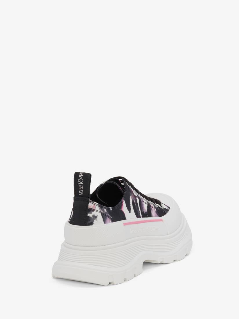 Alexander McQueen  Women's Tread Slick Watercolour Graffiti Lace Up in Multicolour