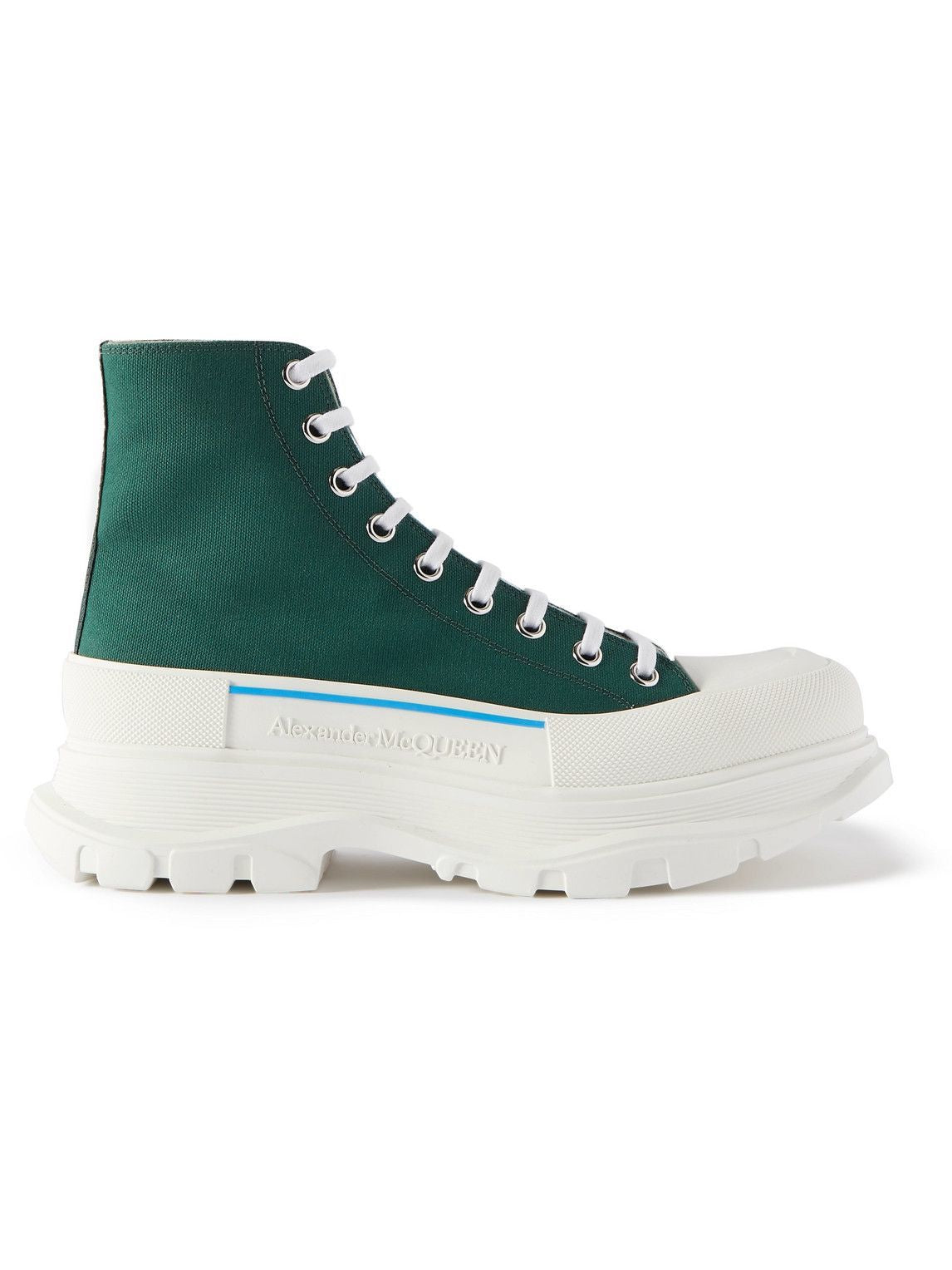 Alexander McQueen Tread Slick High-Top Sneakers 'Green White'