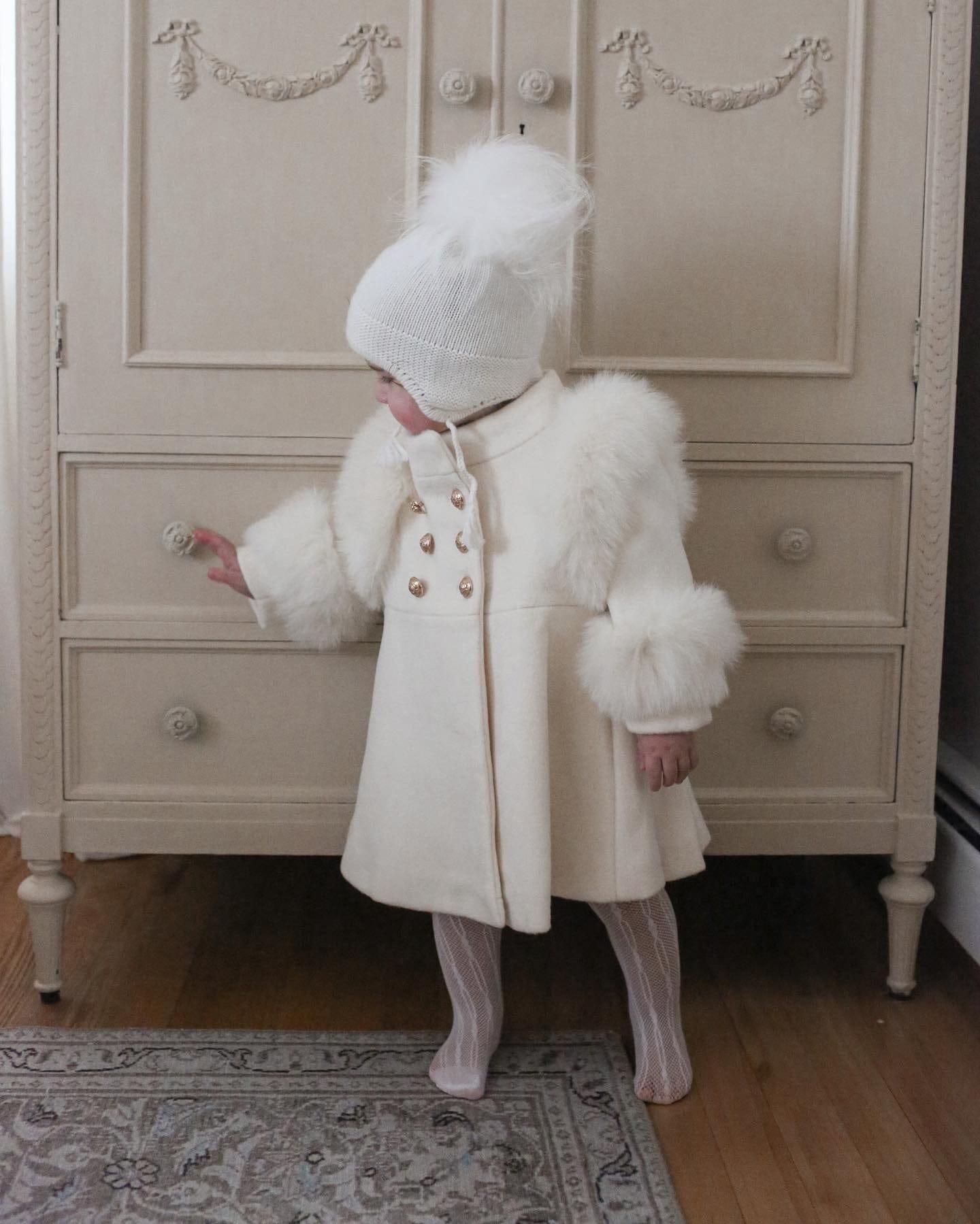 Evie Ivory Wool Coat - Petite Maison Kids