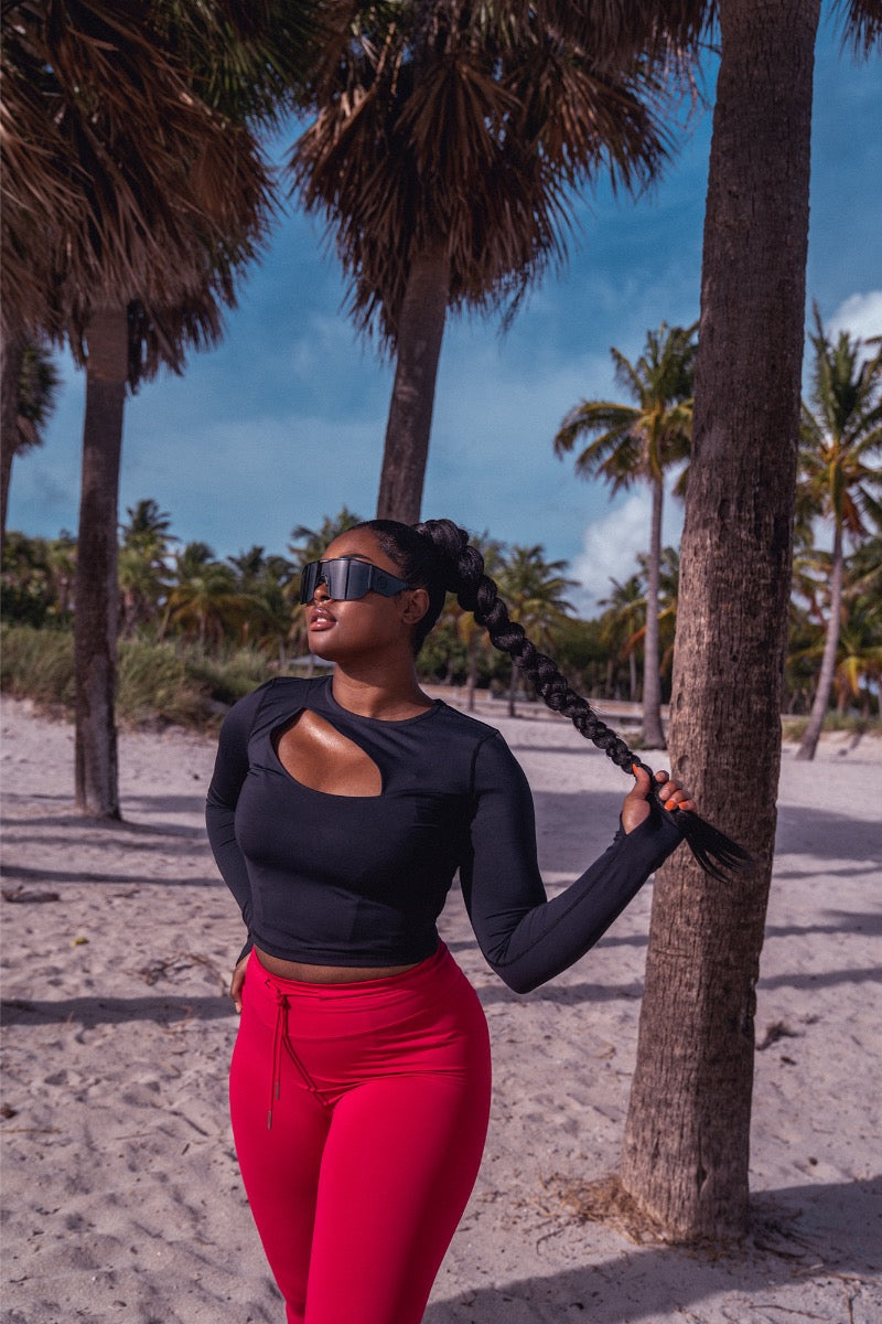 Arty Long Sleeve Top | Onyx