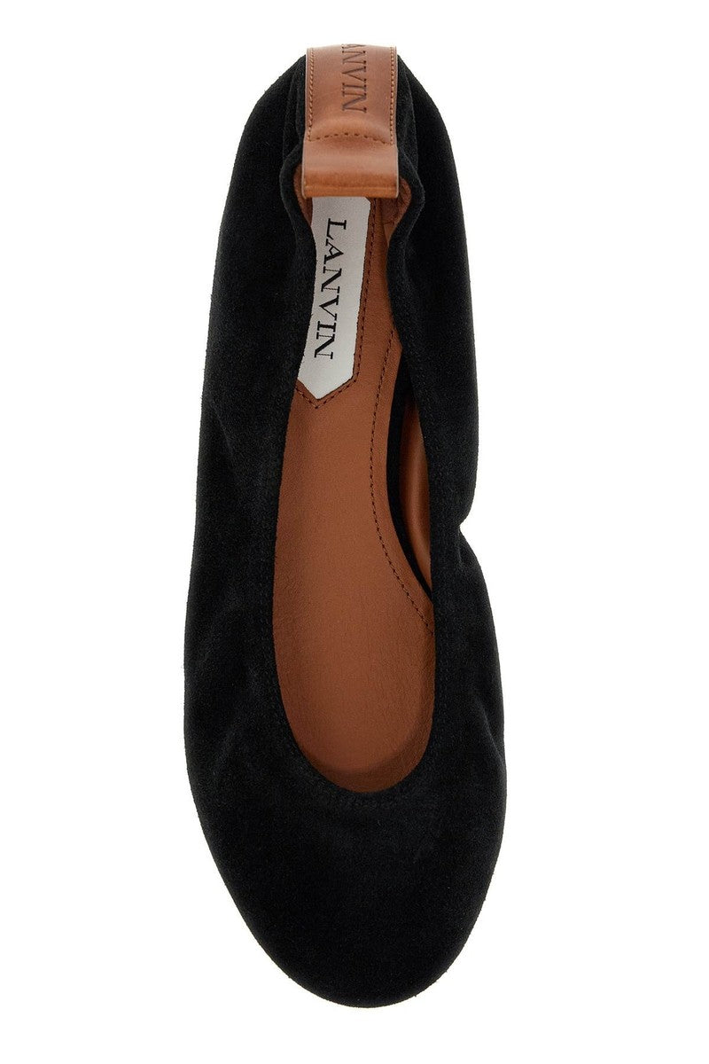 Lanvin Suede Ballet Flats For Women in Black