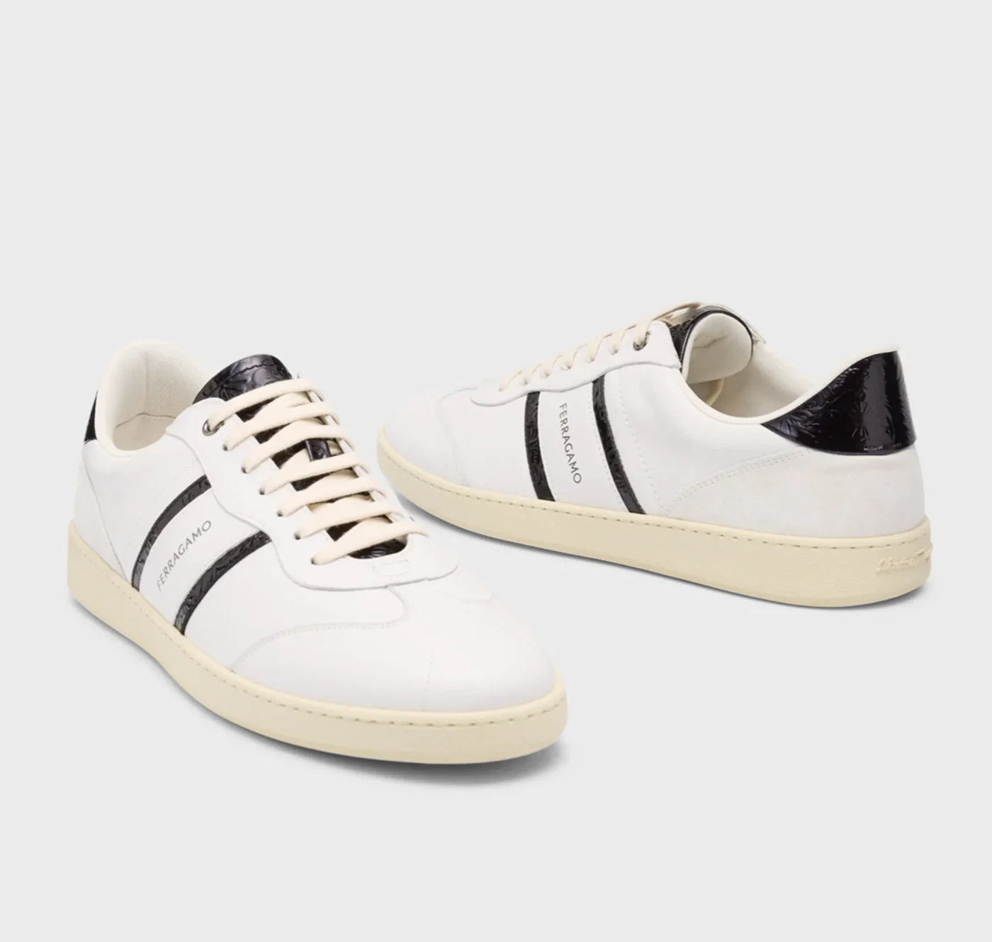 Ferragamo Achille 2 Leather Sneakers