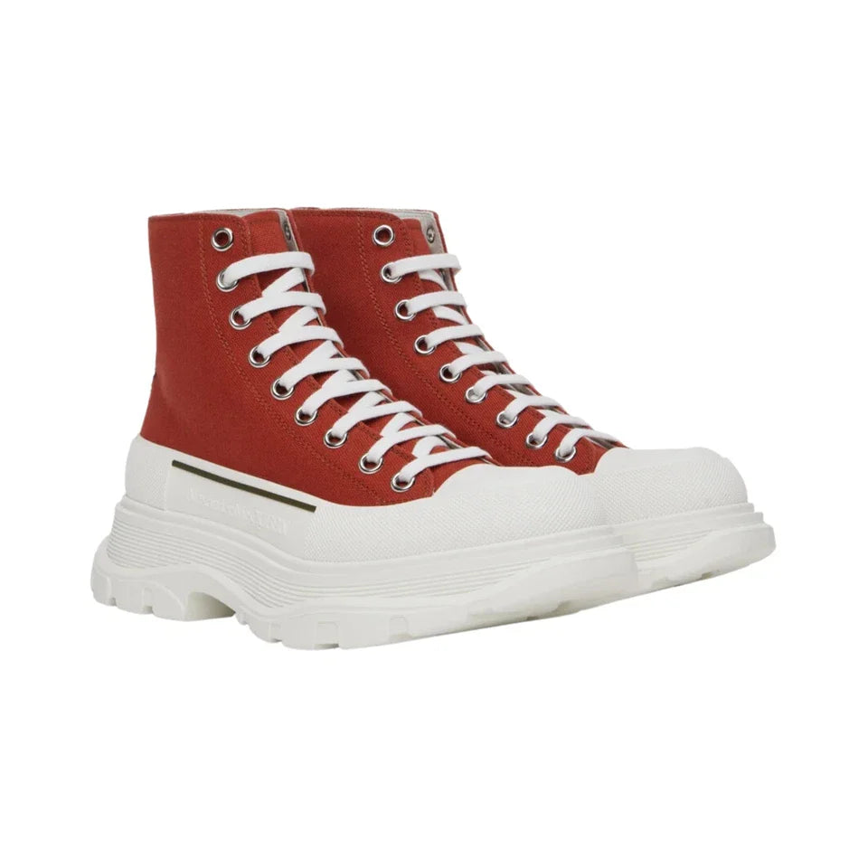 Alexander McQueen Tread Slick High-Top Sneakers Red