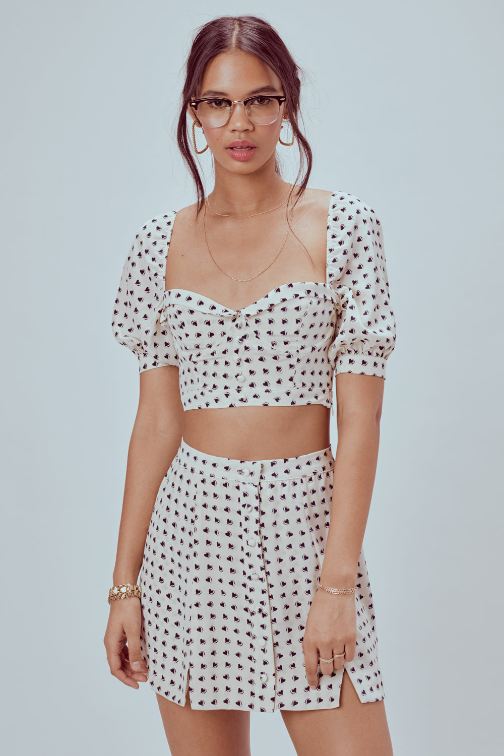 For Love & Lemons Sweetheart Mini Skirt