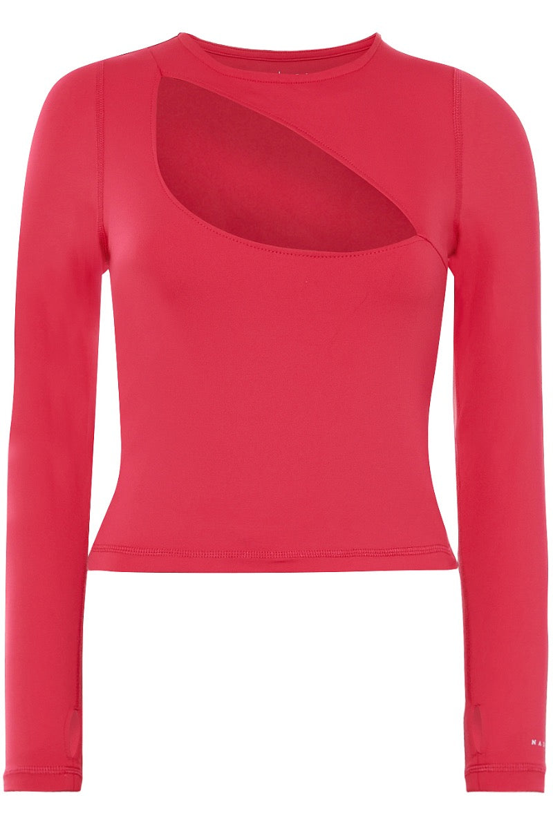 Arty Long Sleeve Top | Spanish Crimson
