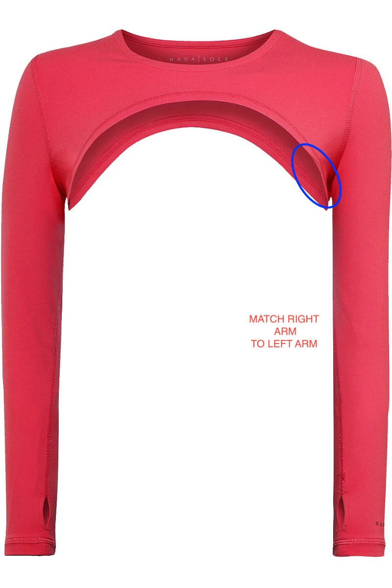 Olivia Long Sleeve Ultra Shrug Top | Spanish Crimson