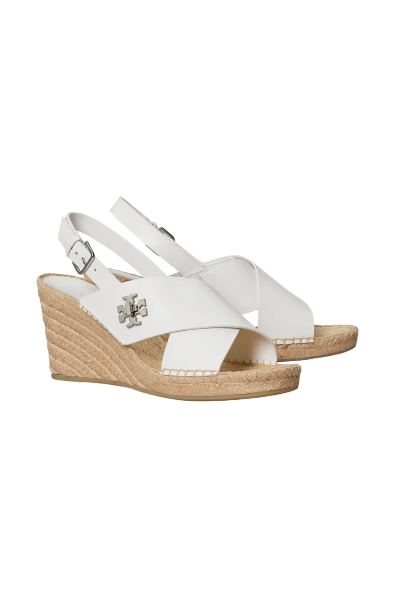 Tory Burch Turnlock Wedge Espadrille 85Mm Perfect Bianco Laredo 181003-108