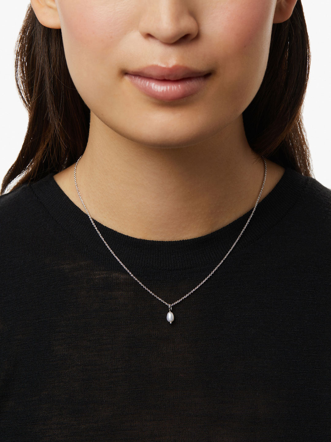 Silver Pearl Necklace - Mini Naomi Silver
