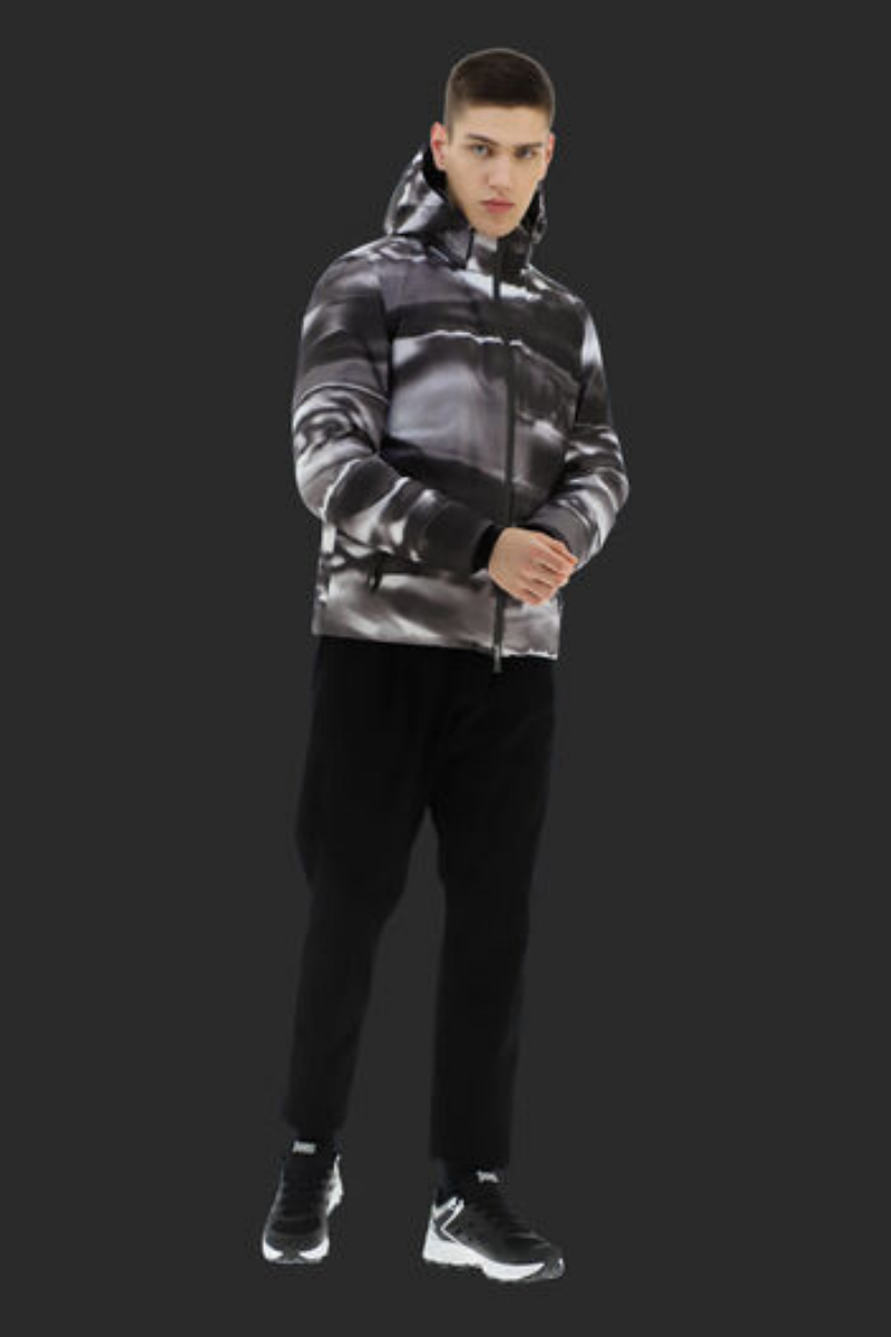 Herno Men's Laminar Spectrum Bomber - Black/White