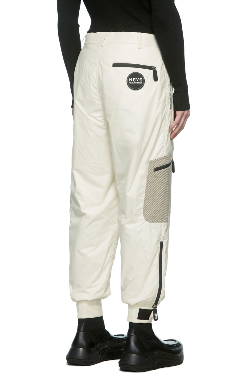 Giorgio Armani White Neve Technical Cargo Pants