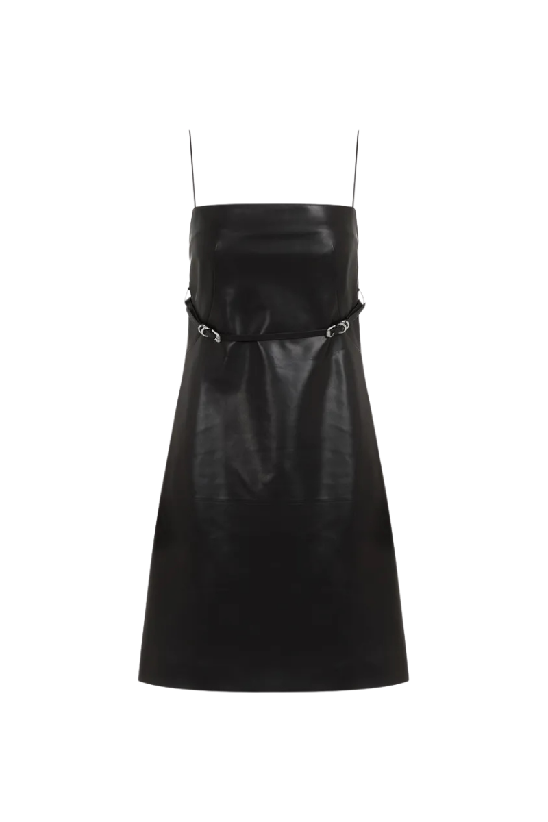 Givenchy Voyou Leather Dress-Black