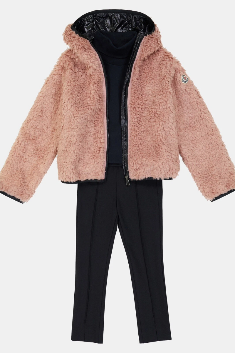 Moncler Kids BERNARDINE GIUBBOTTO Hooded Fleece-Lined Jacket