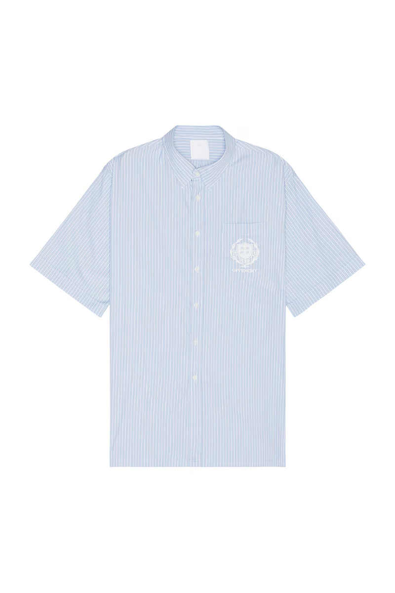 Givenchy Short Sleeve Shirt With Pocket_Light Blue