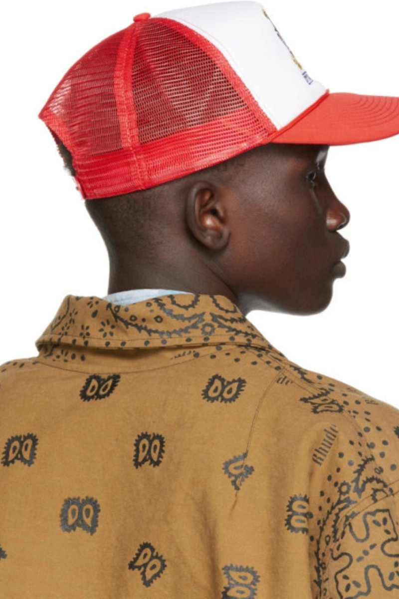 Rhude Red and White Eagle Dream Trucker Cap