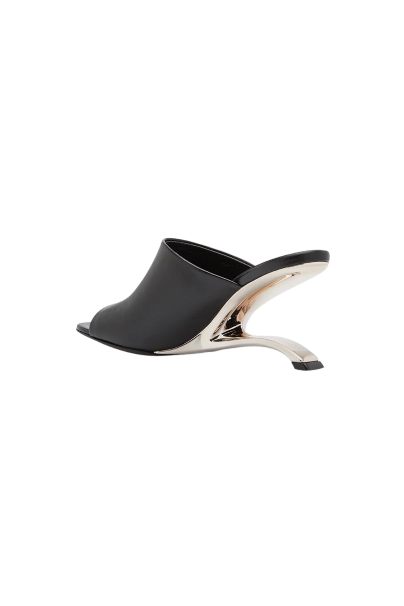 Alexander McQueen Calfskin Wedge Mules