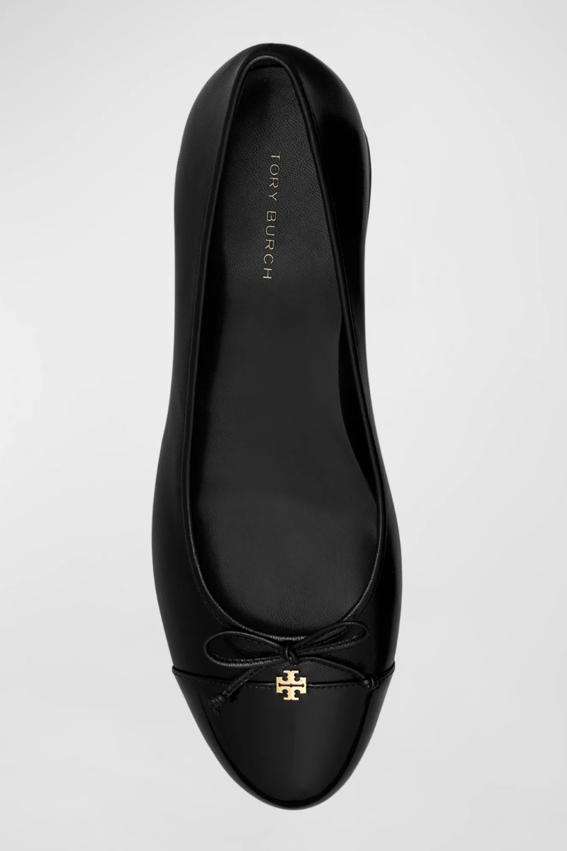 Tory Burch Bow Pump 45mm in Black Leather