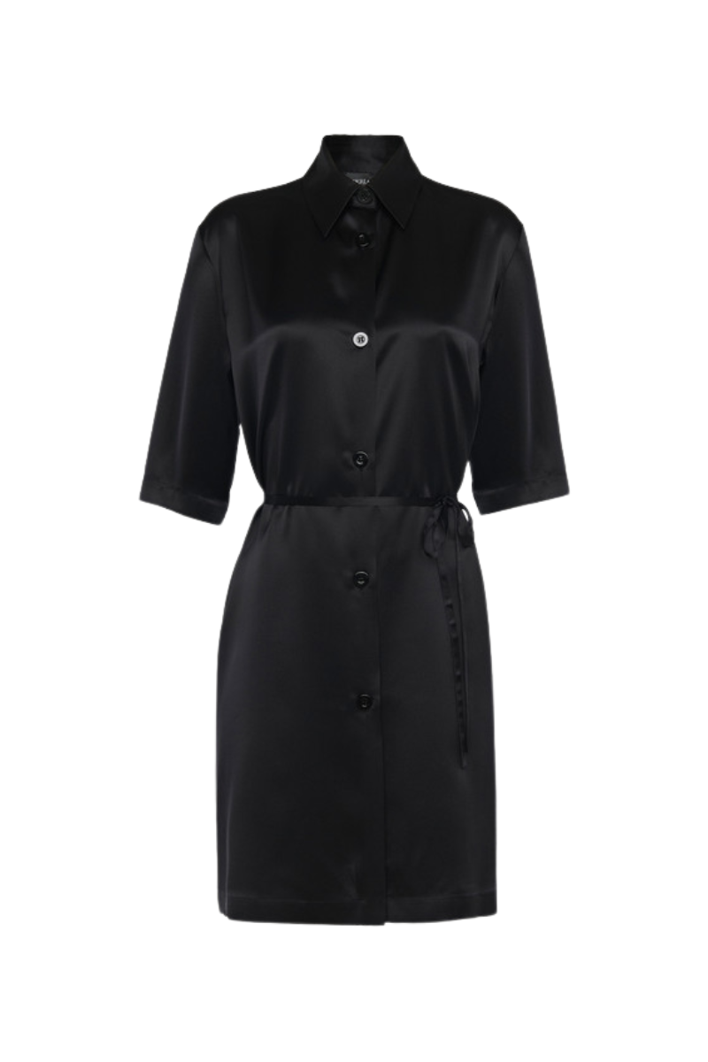 La Perla Silk Long Shirt in Black