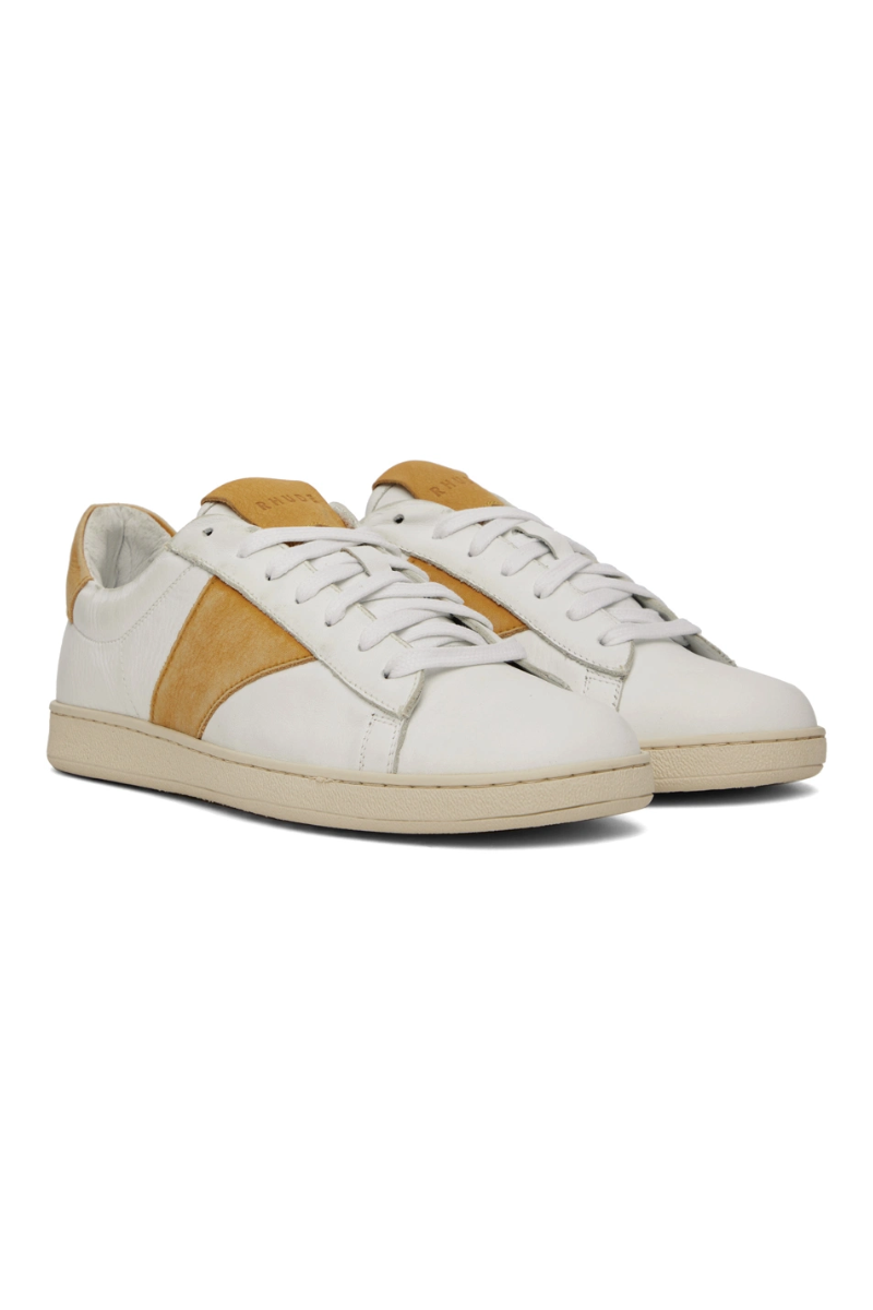 Mens | RHUDE Court Sneakers White/Yellow