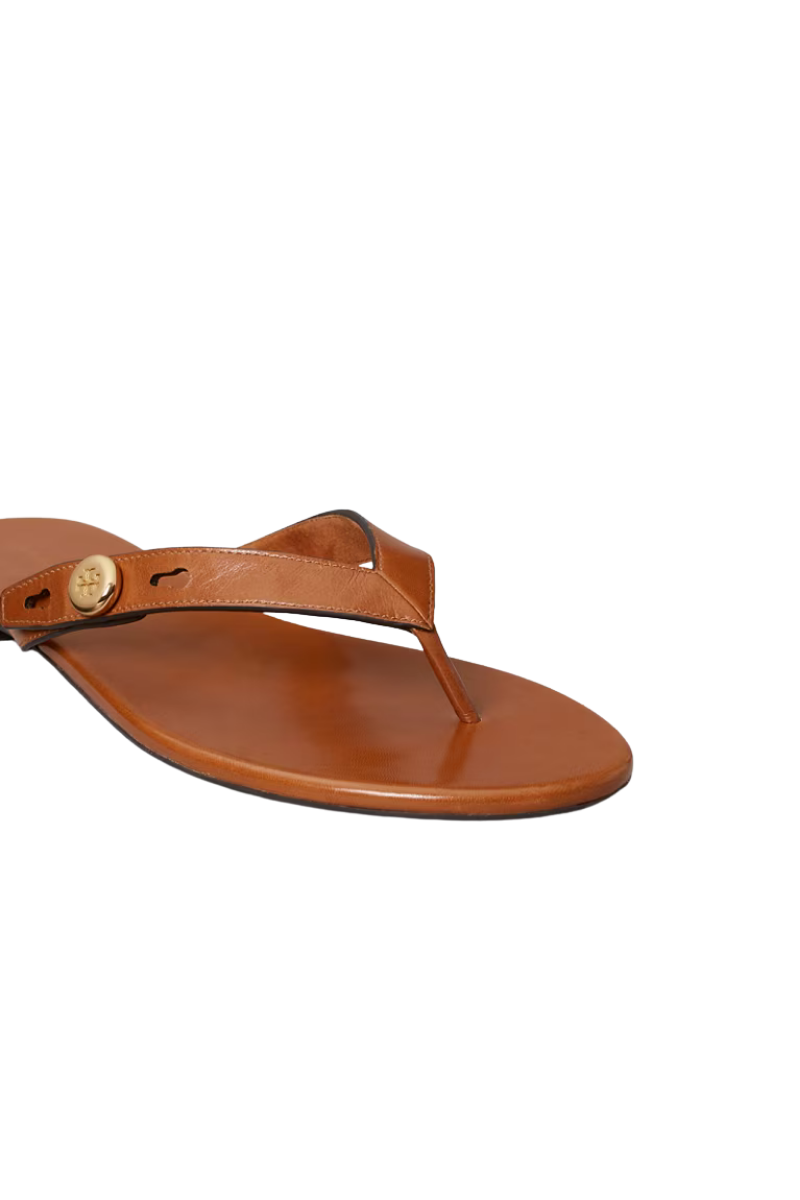 Tory Burch Romy Thong Sandal Calf Leather Classic Cuoio 186533-297