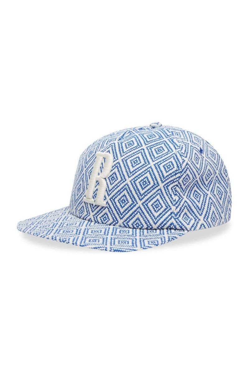 Rhude Men'S Jaquareded R Hat In Blue