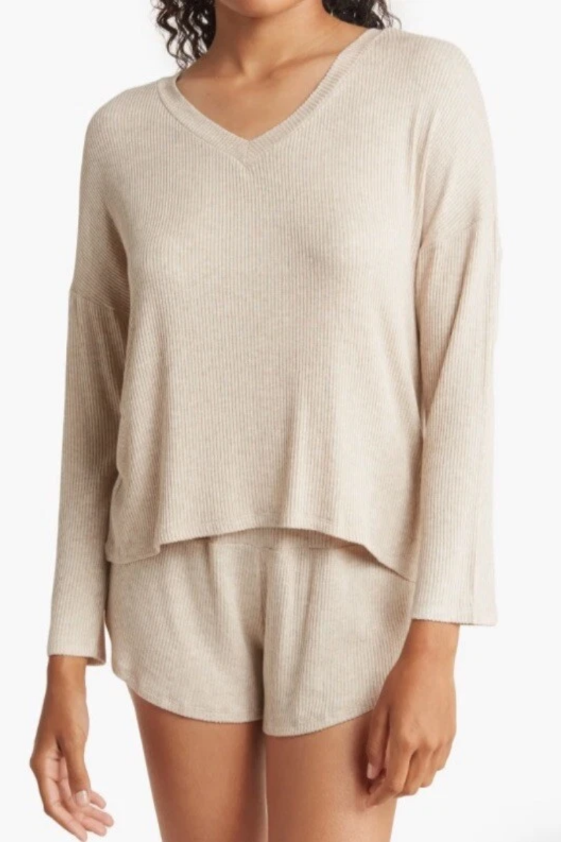 Eberjey Women's Neck Pullover in Oatmeal