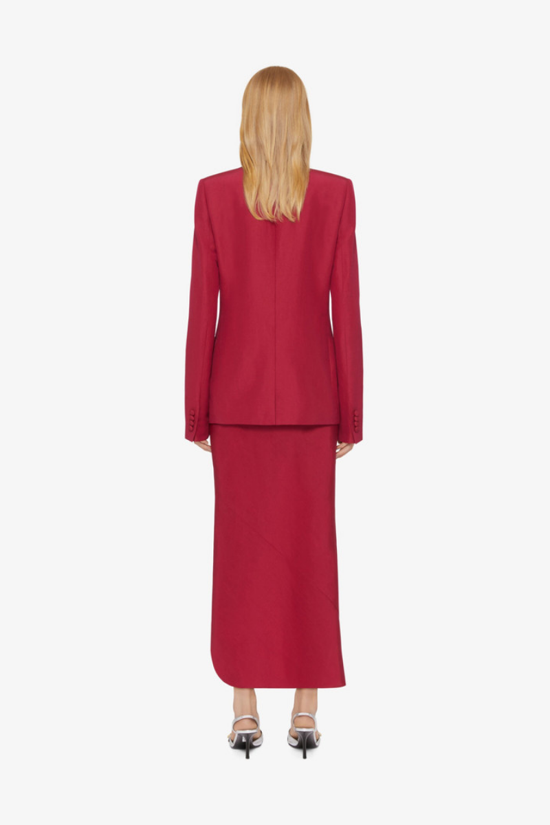 Givenchy Double Breasted Jacket_Red Cherry