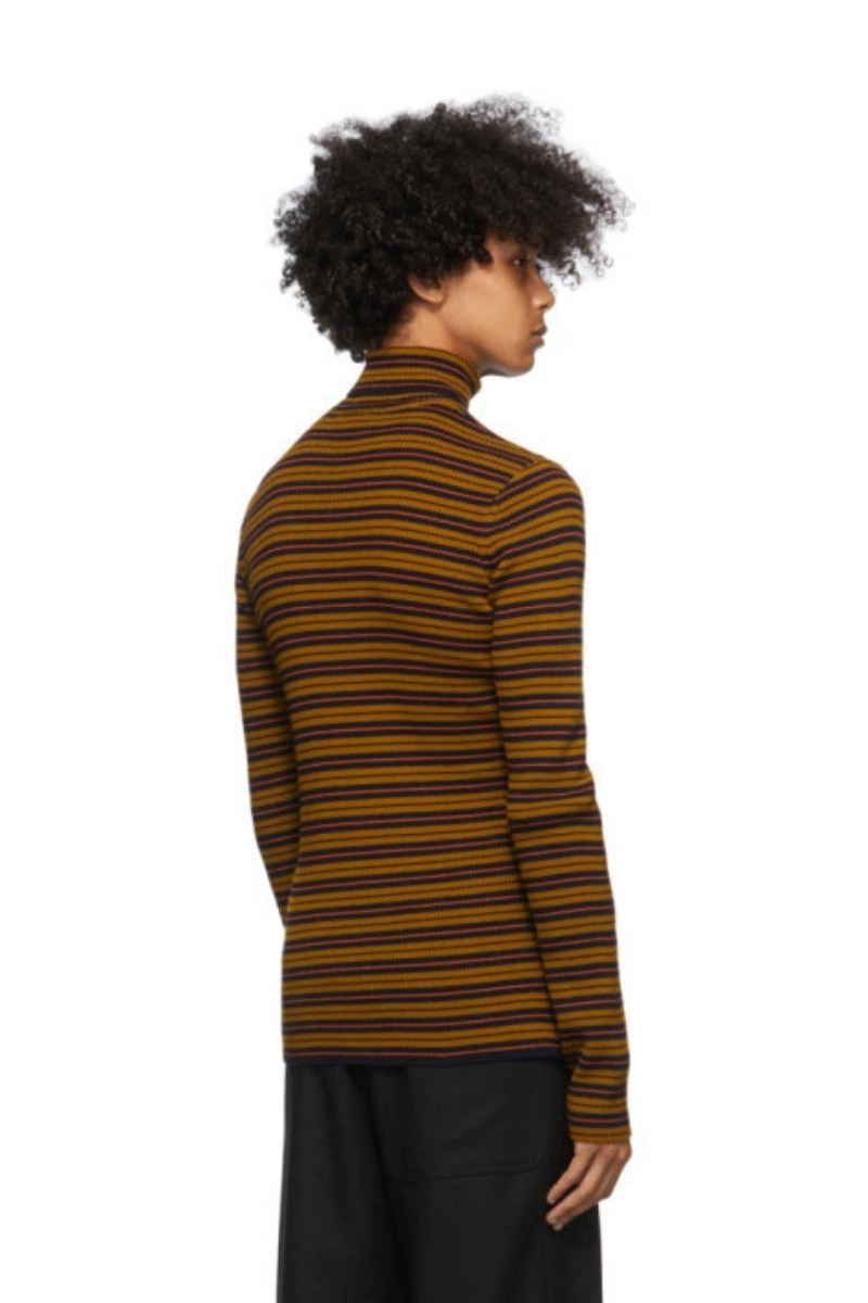 Dries Van Noten Men's Striped Merino Wool Sweater
