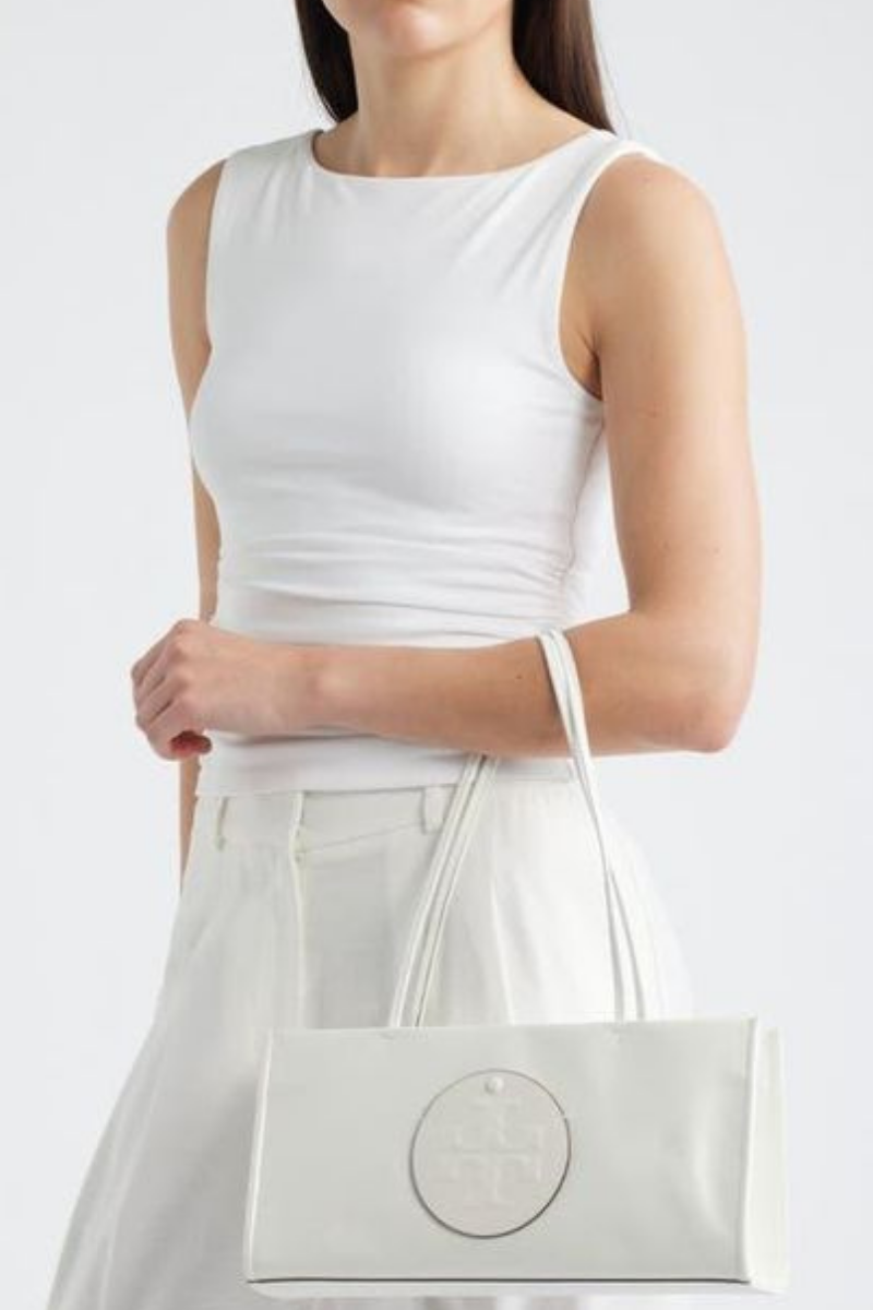 Tory Burch Ella East-West Tote Bianco 183374-101