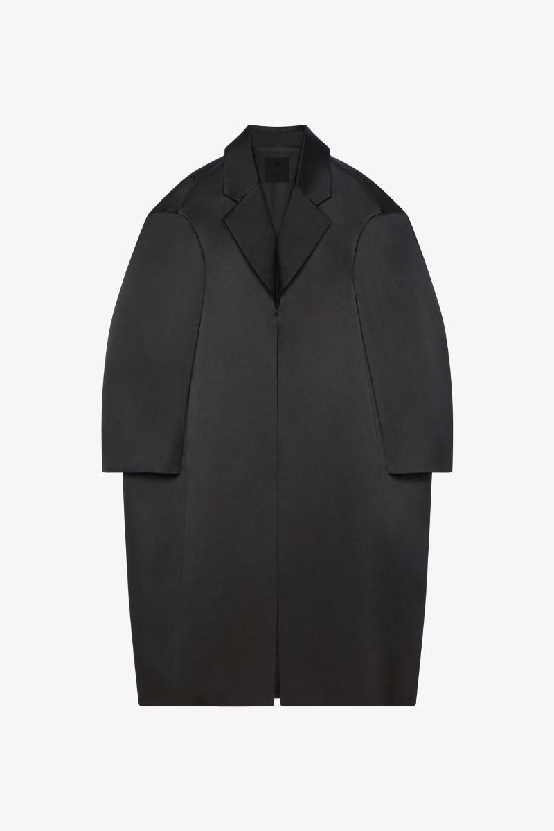 Givenchy Oversized Coccon Coat W/ Sleeves-Black