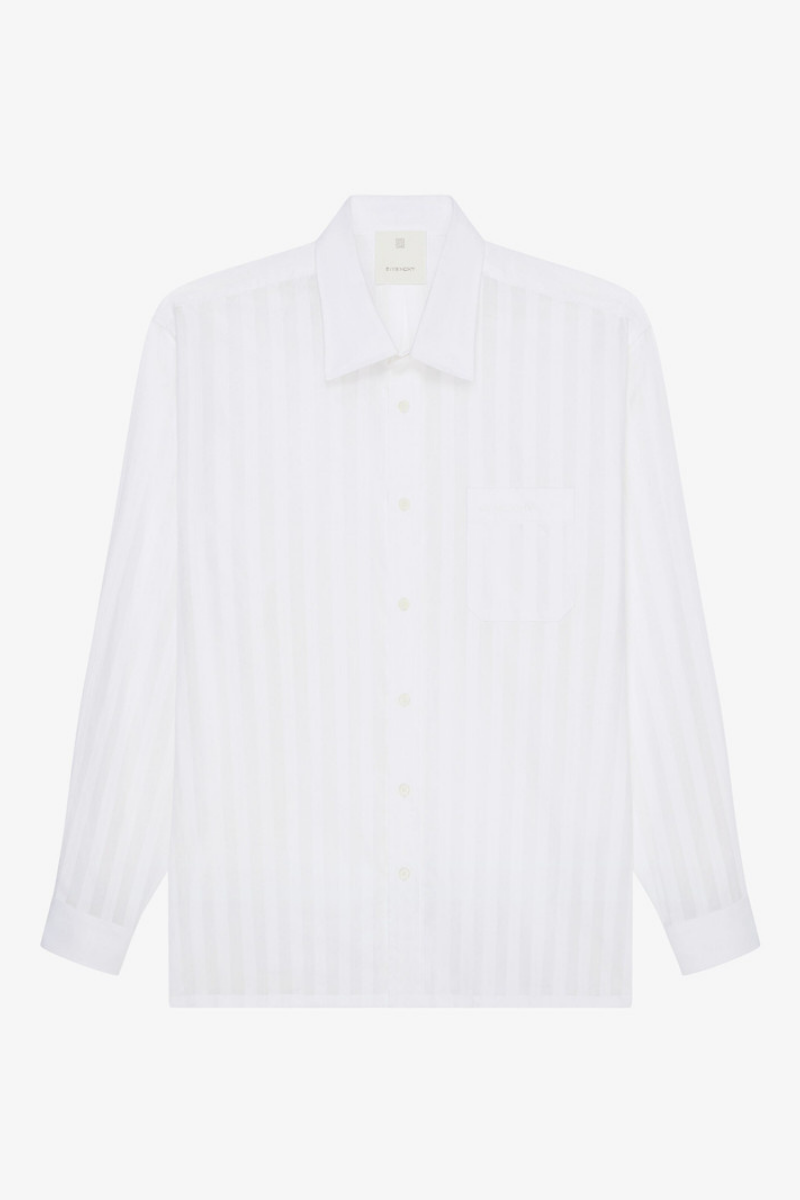 Givenchy Long Sleeve Shirt With Pocket_White