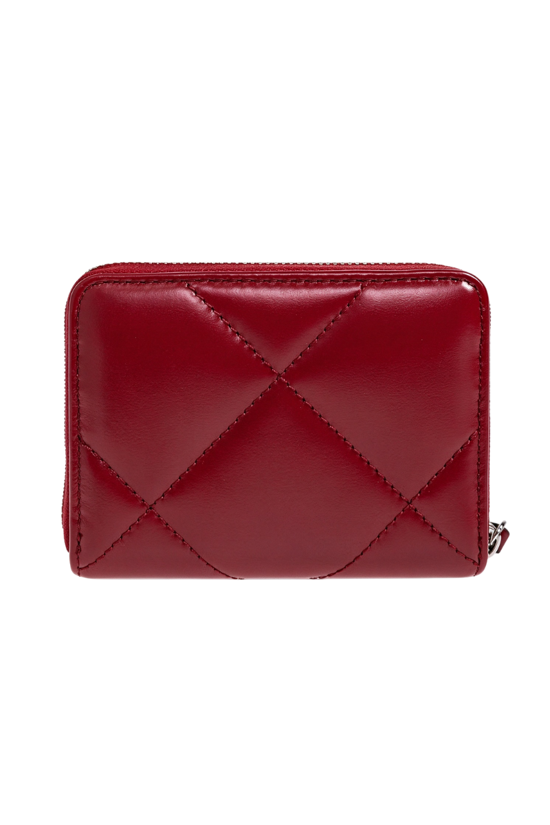 Tory Burch Kira Diamond Quilt Small Zip Walle Red 159791600