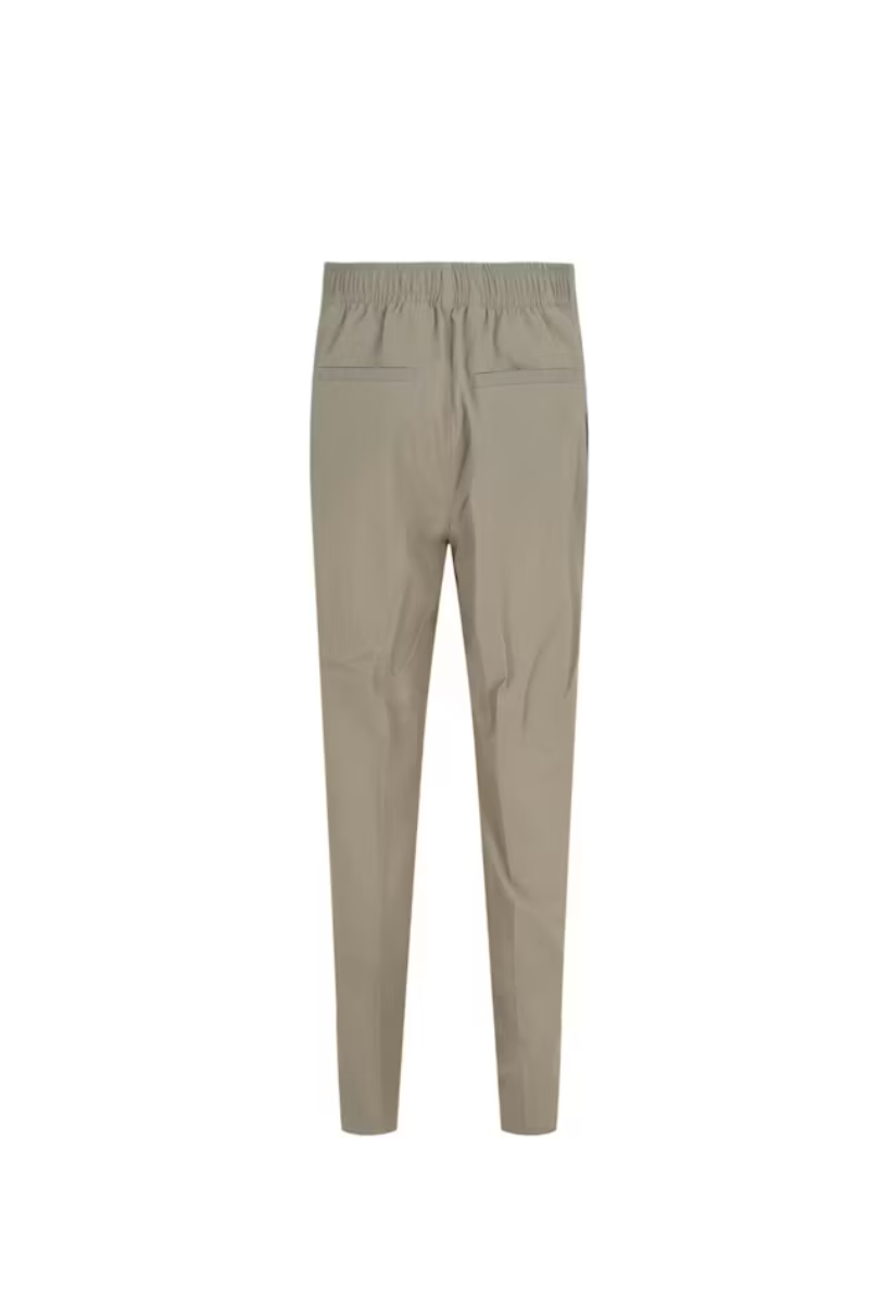 Givenchy Slim Fit Pants Stone Grey back view showcasing elastic waistband and tailored fit.