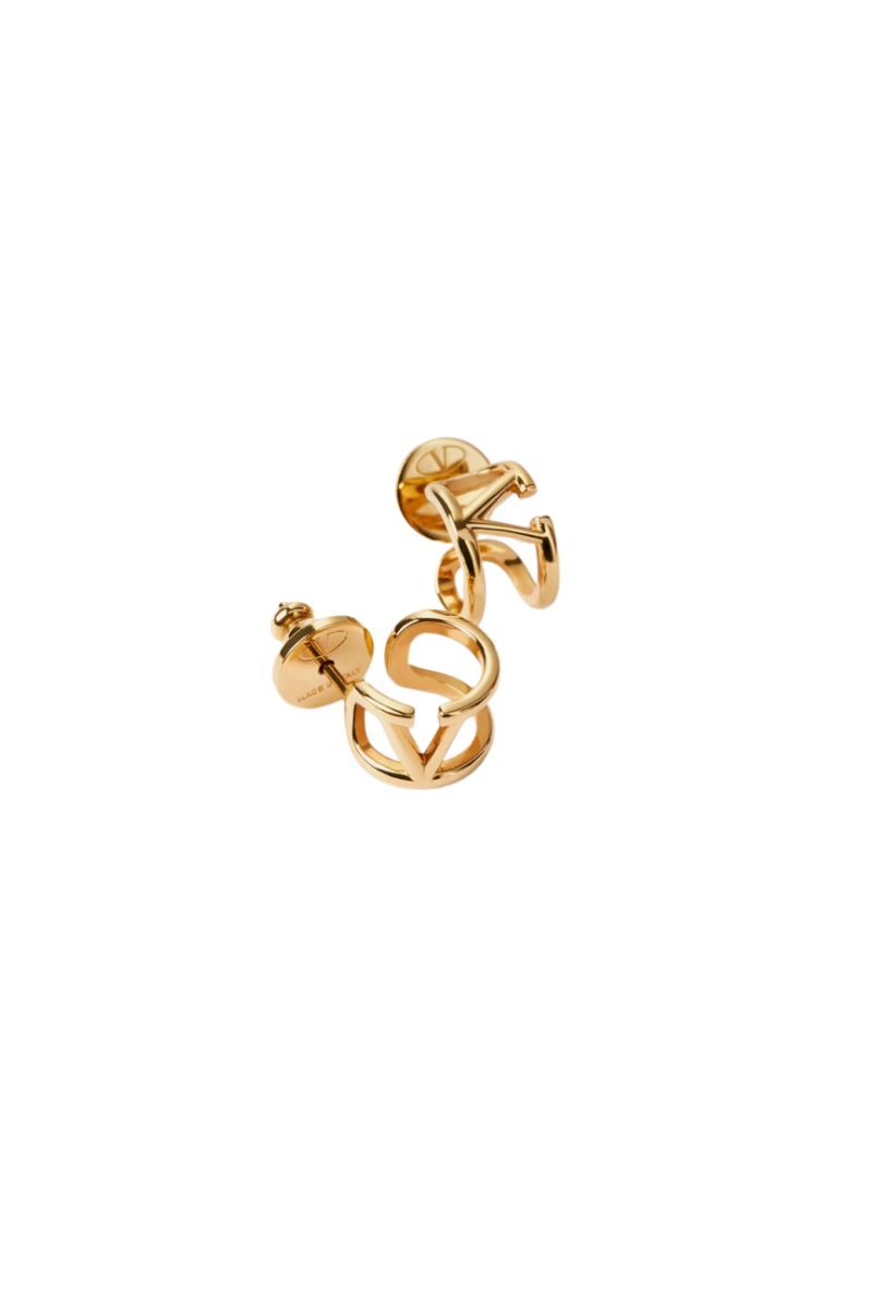 Valentino V Logo Signature Earrings In Gold