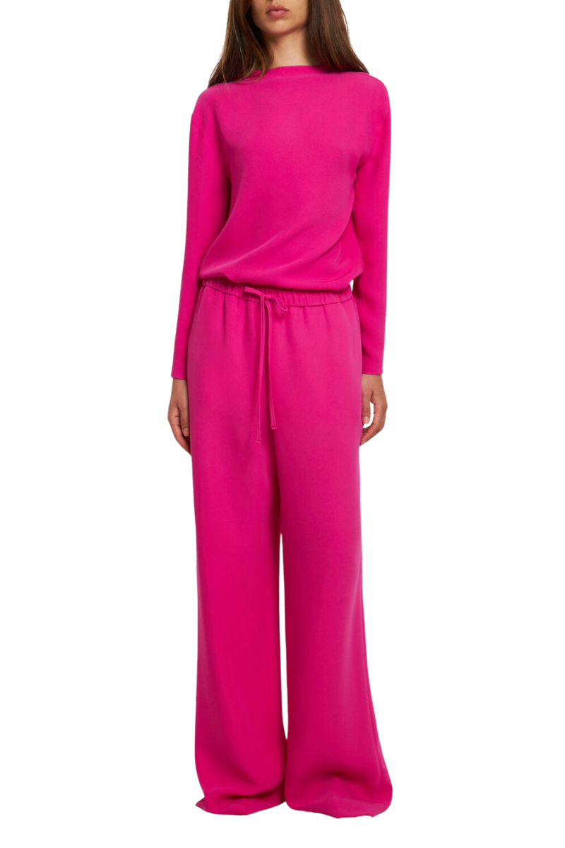 Valentino Cady Couture High Waist Wide Pants Pink PP 3B3RB4551MM_UWT