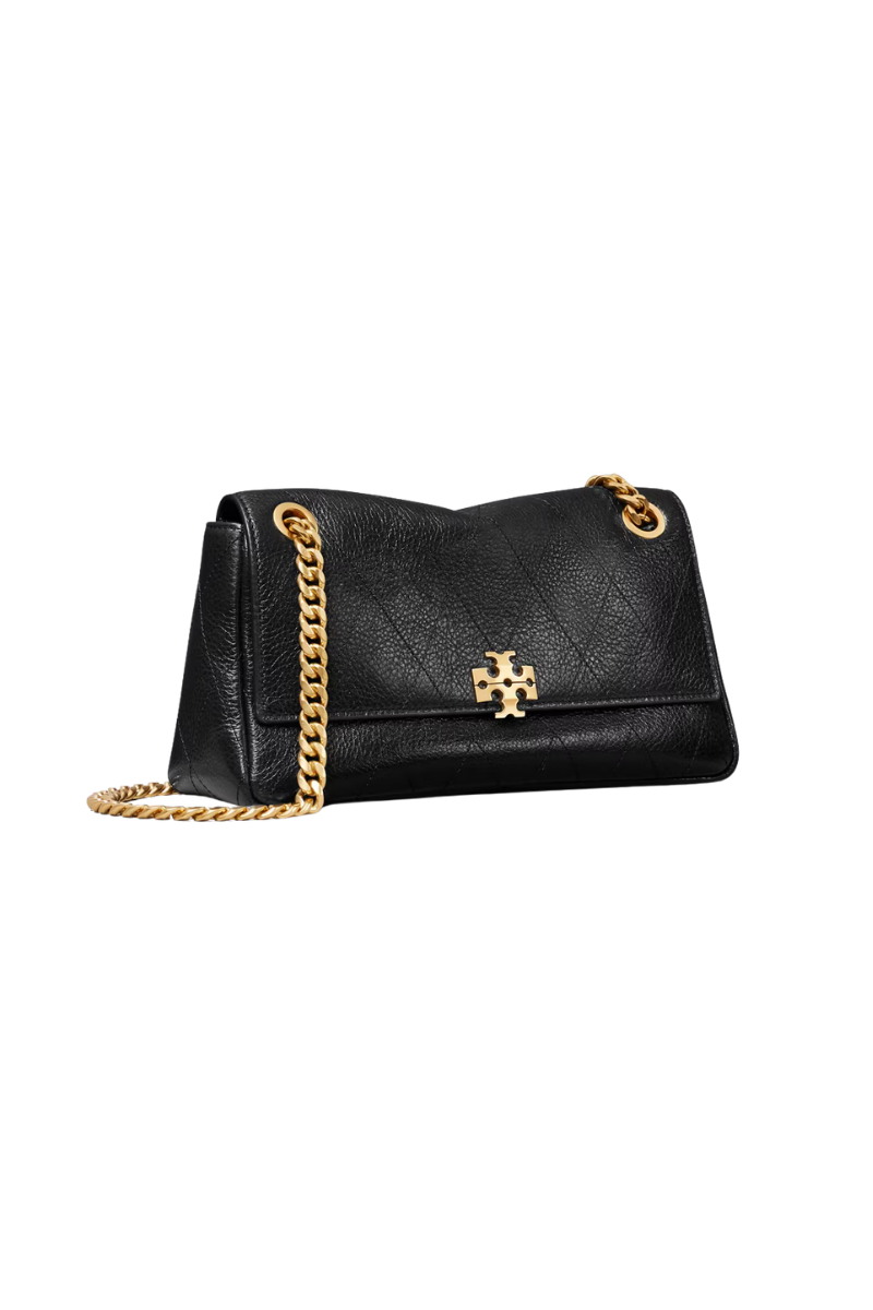 Tory Burch Charlie Quilted Small Shoulder Bag Black 185829-001