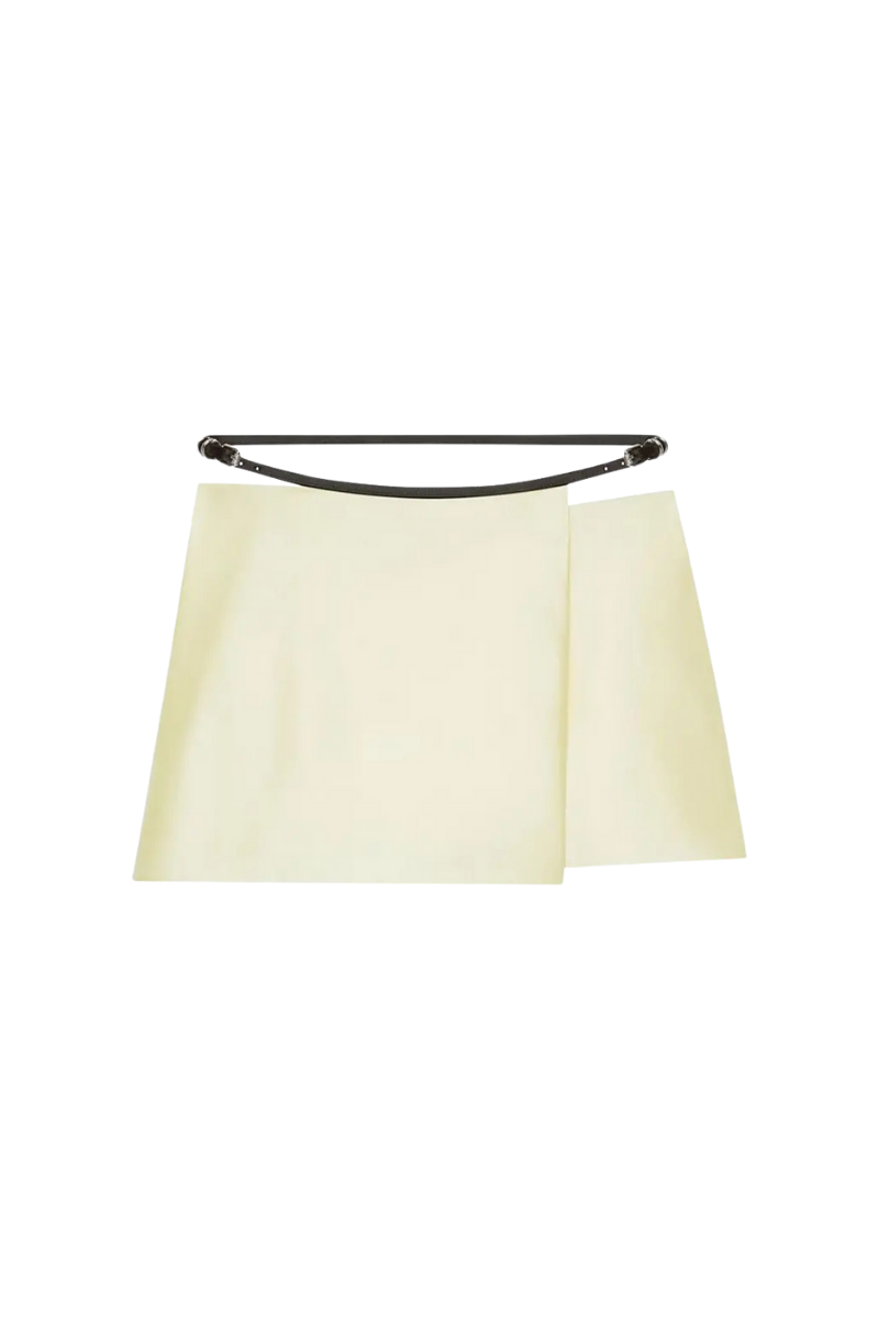 Givenchy Mini Wrap Voyou Skirt-Butter
