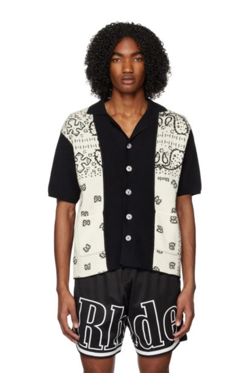Rhude Black &White Banco Shirt