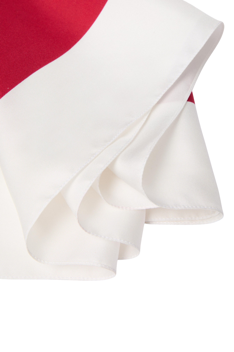 Valentino Garavani Logo-Print Silk Scarf In Red