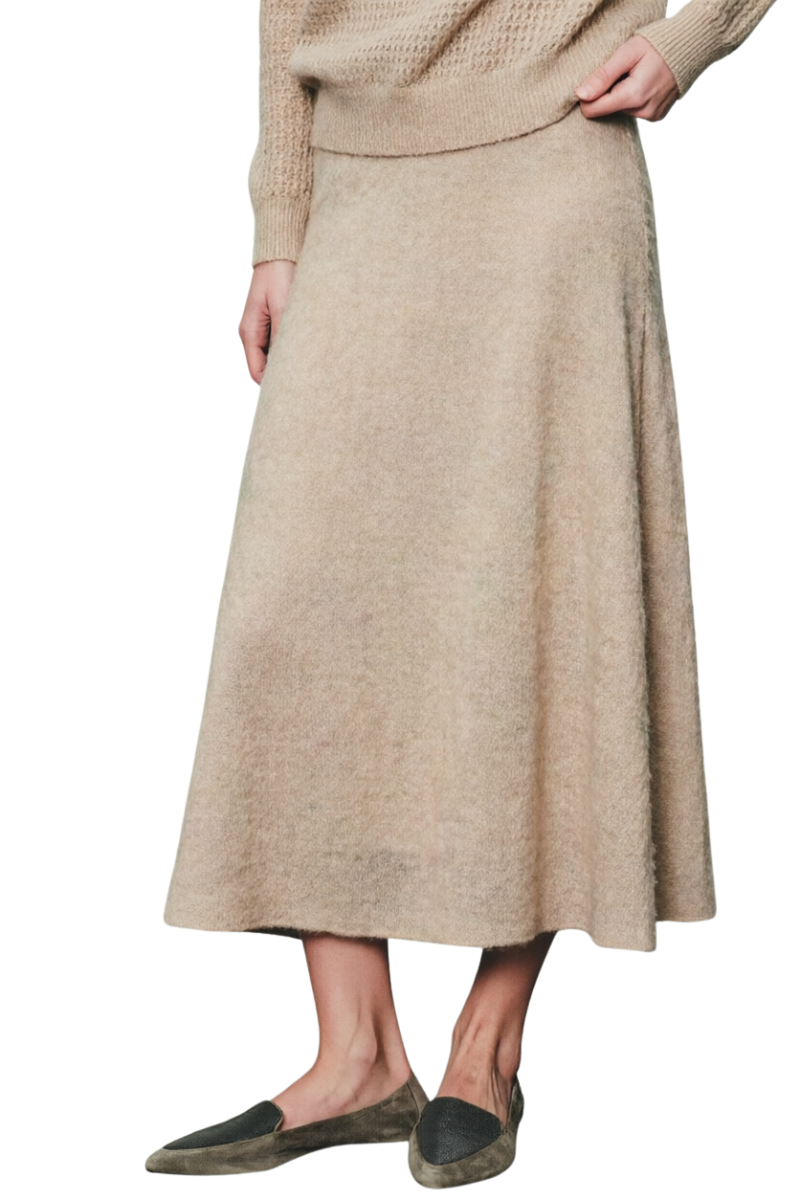 Max Simple Lurex Mermaid Skirt Gold MSYY265110G