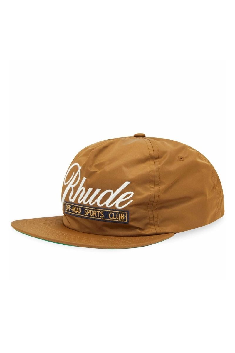 Rhude Men'S Sports Club Nylon Cap In Camel