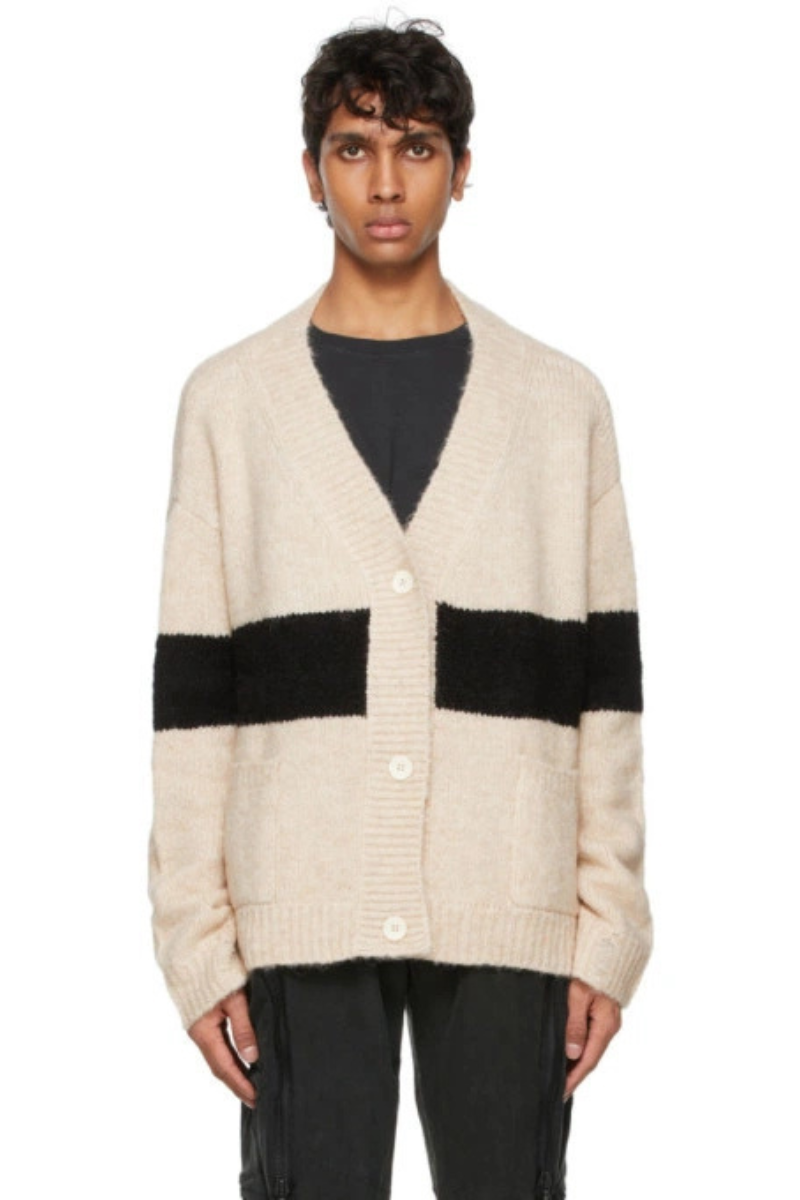 Rhude Beige and Black Monte Carlo Cardigan