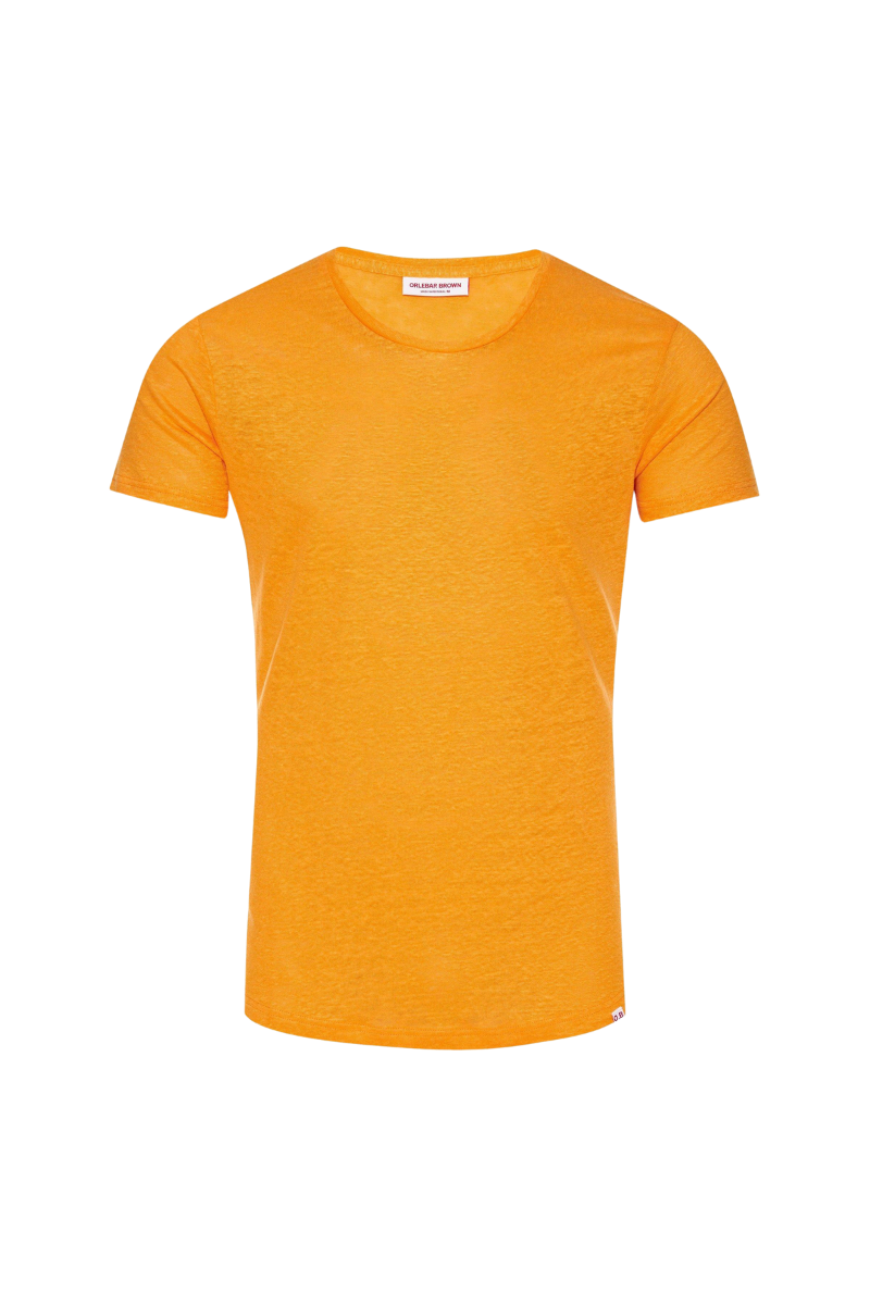 Orlebar Brown - Tailored Fit Blue Linen T-Shirt
