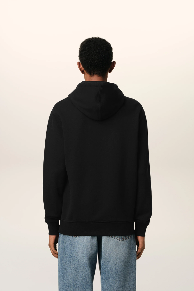 AMI de Coeur Black Cotton Hoodie (Red Logo)