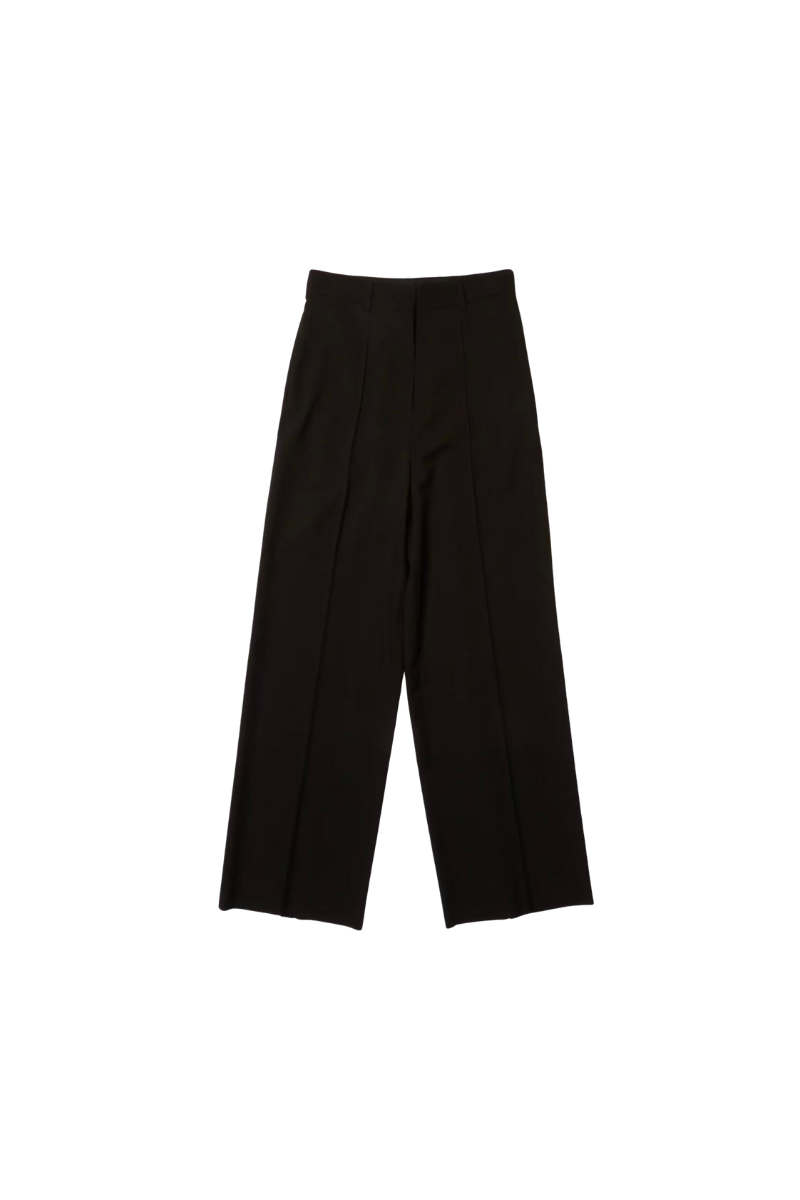 Valentino Crepe Couture Wide-Leg Pants
