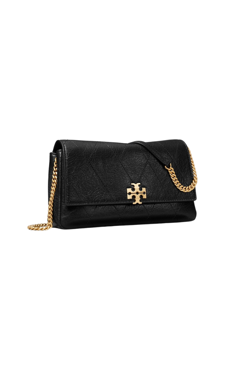 Tory Burch Charlie Quilted Chain Wallet Black 186041-001
