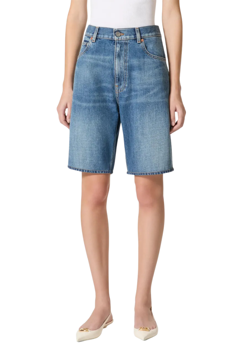 Valentino Reserve Denim Bermuda Shorts Medium Blue Denim 4B0DD16T8L4_558
