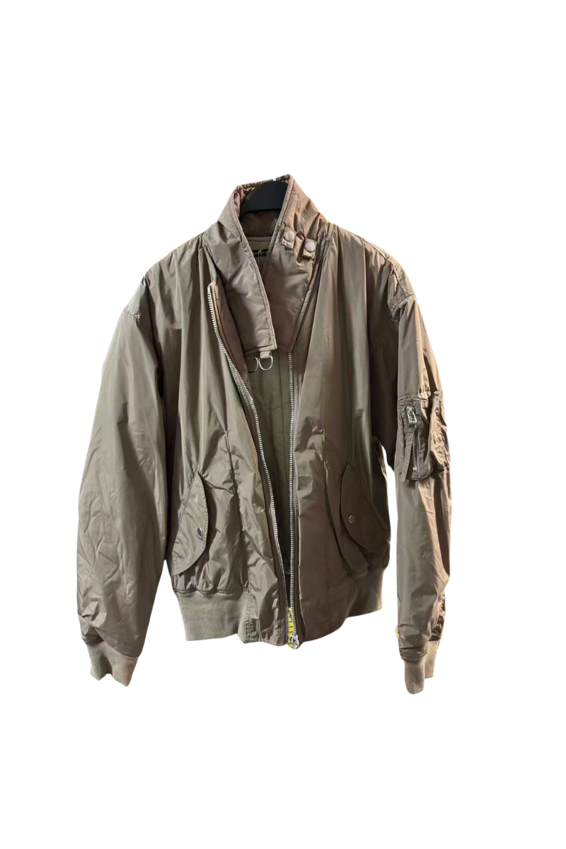 Helmut Lang brown bomber jacket